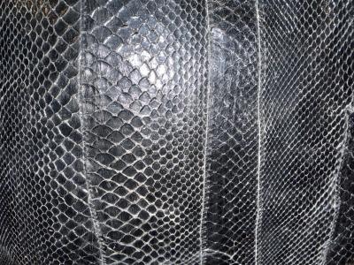 BLACK SNAKESKIN THROW PILLOW