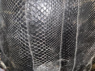 BLACK SNAKESKIN THROW PILLOW