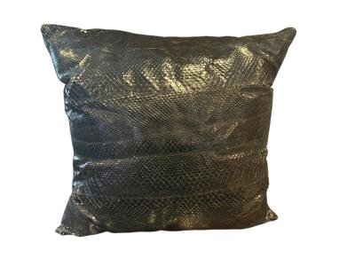 BLACK SNAKESKIN THROW PILLOW