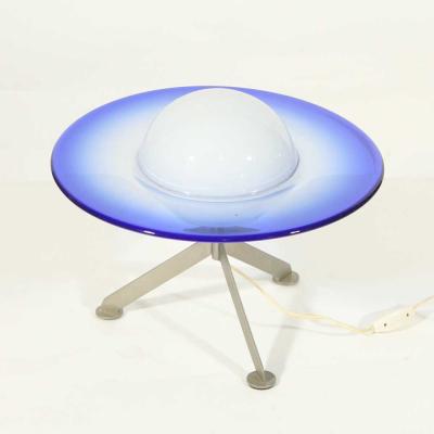 BLUE AND WHITE GLASS MURANO SATELLITE LAMP