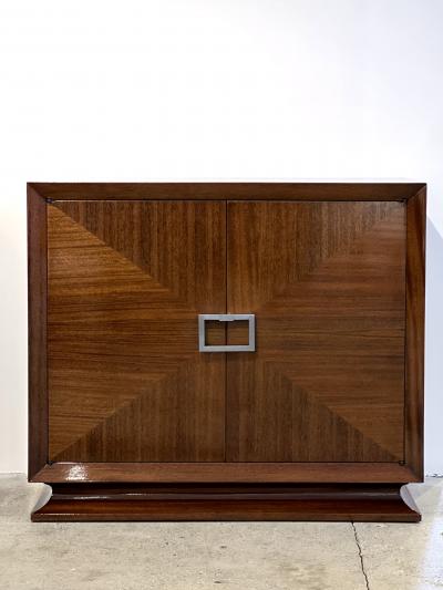BOOKMATCHED BAR CABINET