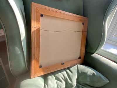 BOY WITH RED KITE BY SEASIDE PAINTING BY NORA GLANTZMAN