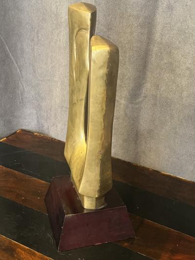 BRASS MODERNIST LOVERS SCULPTURE