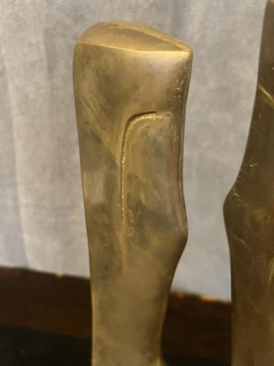 BRASS MODERNIST LOVERS SCULPTURE
