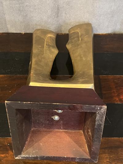 BRASS MODERNIST LOVERS SCULPTURE