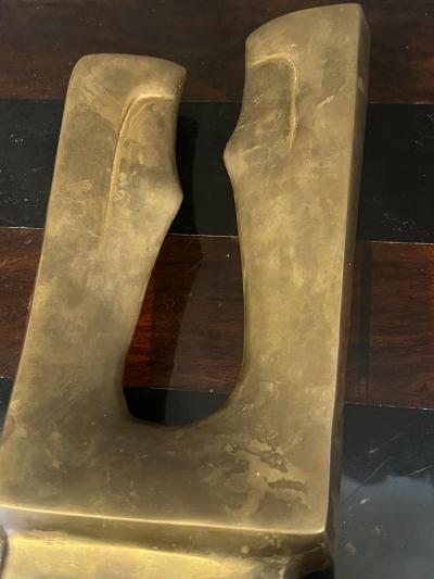BRASS MODERNIST LOVERS SCULPTURE