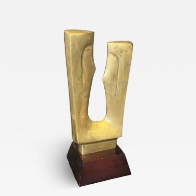 BRASS MODERNIST LOVERS SCULPTURE