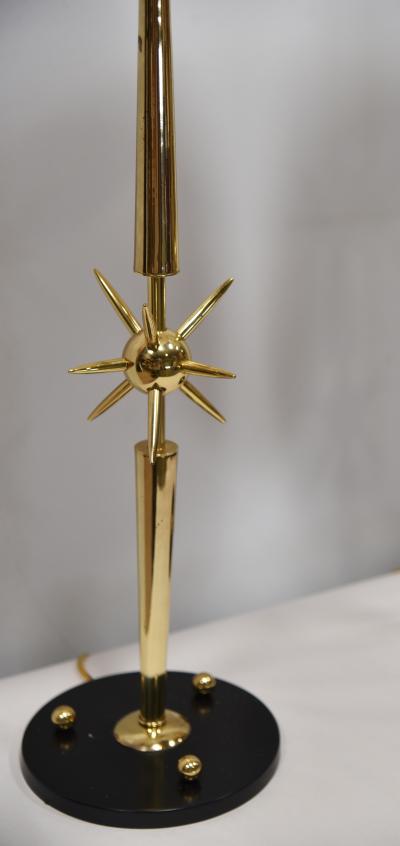 BRASS STARBURST Design Table Lamps PAIR 