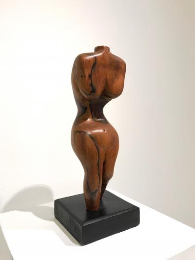 BRAZILIAN WALNUT TORSO SCULPTURE