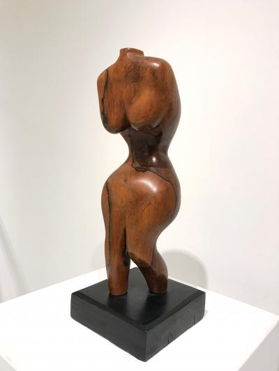 BRAZILIAN WALNUT TORSO SCULPTURE