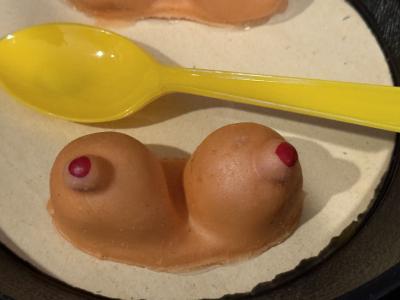 BREAKFAST FOR CHAMPIONS RISQUE POP ART SCULPTURE