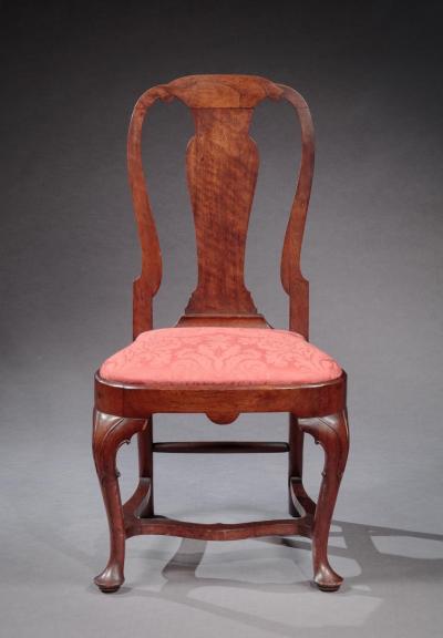 BROMFIELD FAMILY QUEEN ANNE COMPASS SEAT SIDE CHAIR