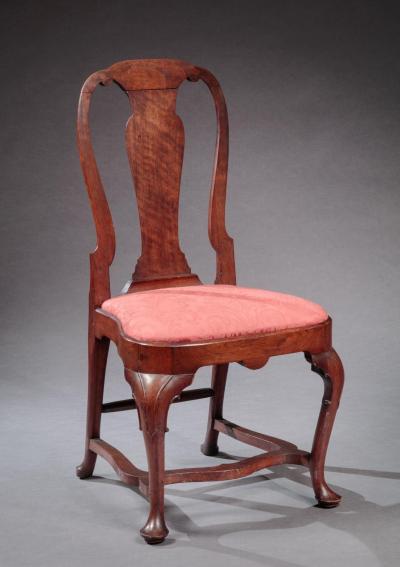 BROMFIELD FAMILY QUEEN ANNE COMPASS SEAT SIDE CHAIR