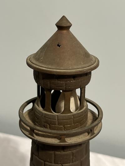 BRONZE ART DECO LIGHTHOUSE LAMP