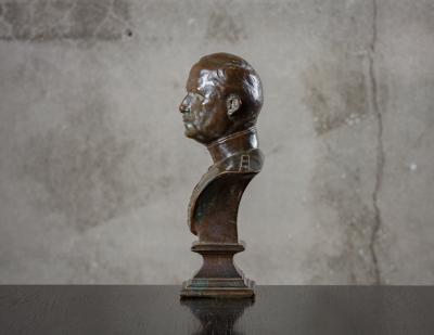 BRONZE BUST OF COLONEL PIATTA