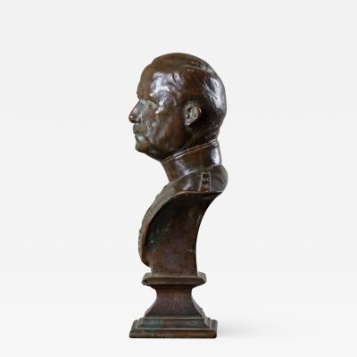 BRONZE BUST OF COLONEL PIATTA