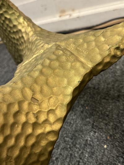 BRUTALIST MODERNIST GILT RESIN PROPELLER TABLE