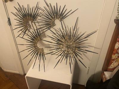 BRUTALIST NAIL STAR WALL SCULPTURE