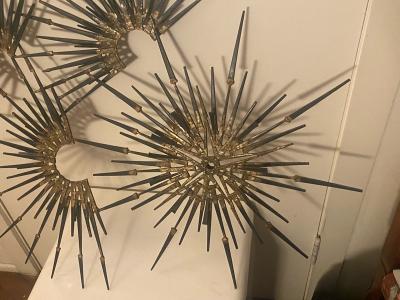 BRUTALIST NAIL STAR WALL SCULPTURE