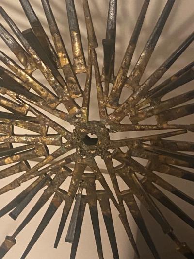BRUTALIST NAIL STAR WALL SCULPTURE
