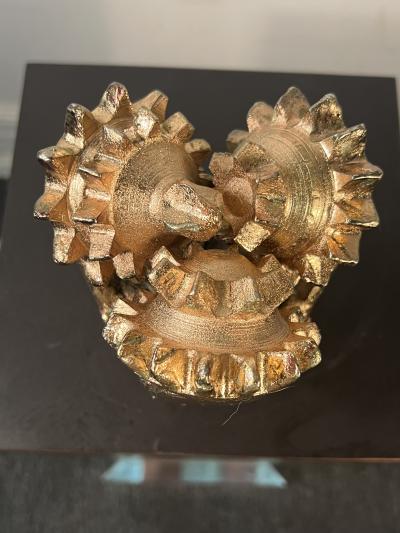 BRUTALIST OIL RIG DRILL BIT SCULPTURE