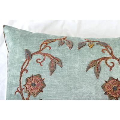 BVIZ Antique European Raised Gold Embroidery Pillow
