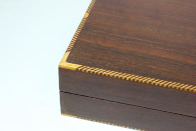 Backgammon Marquetry Wood Board Box 1960 Middle Eastern