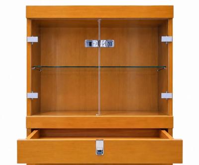 Baker Furniture Burl Wood Glass Dry Bar Cocktail Cabinet 1970
