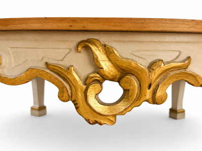 Baker Furniture Round Carved Coffee Table