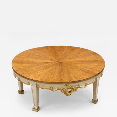 Baker Furniture Round Carved Coffee Table