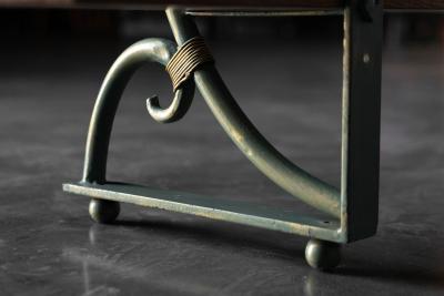 Bakery Display Rack with Iron Frame and Oak Shelves France 1920s