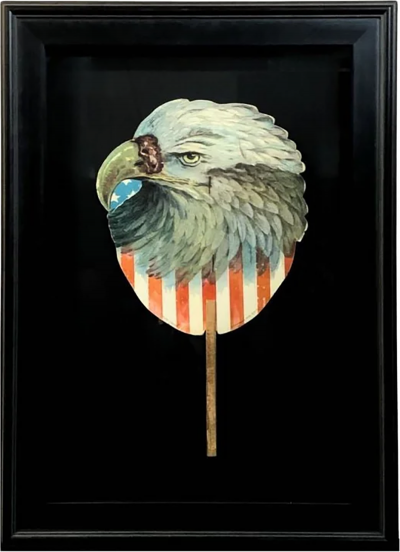 Bald Eagle Patriotic Printed Paddle Fan 1908