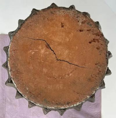 Balinese Fluted Brown Terracotta Planters Four Available