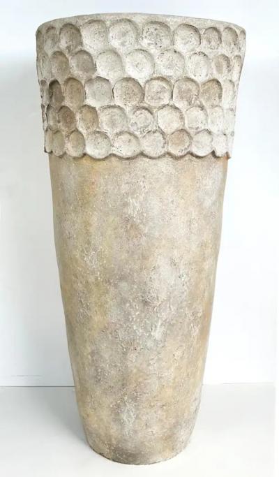 Balinese Kojong Antique Large White Terracotta Planter Two Available