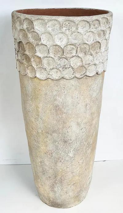 Balinese Kojong Antique Large White Terracotta Planter Two Available