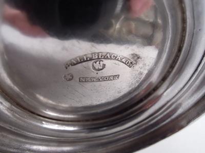 Ball Black Classical Coin Silver Christening Mug with Rural Idyll