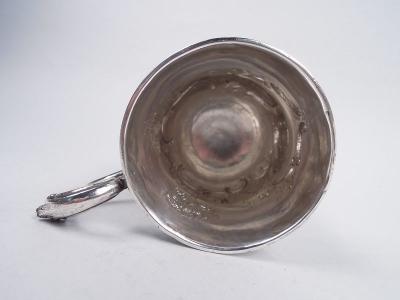 Ball Black Classical Coin Silver Christening Mug with Rural Idyll