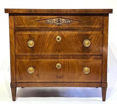 Baltic Directoire Style Mahogany and Satinwood Inlaid Commode circa 1800