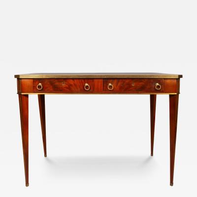 Baltic Mahogany and Brass Writing Table