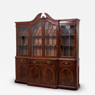 Baltic NeoClassic Mahogany 18th Century Breakfront
