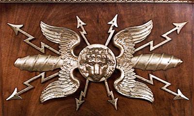 Baltic Neoclassic Mahogany Pier Mirror with Pediment