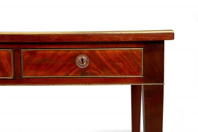 Baltic Neoclassical Mahogany Brass Leather Writing Desk late 19th century