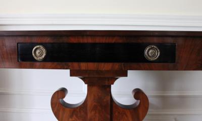Baltic Neoclassical Partially Ebonized Mahogany Table