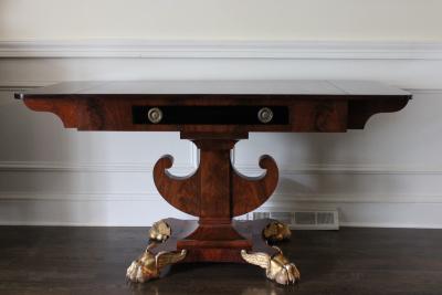 Baltic Neoclassical Partially Ebonized Mahogany Table