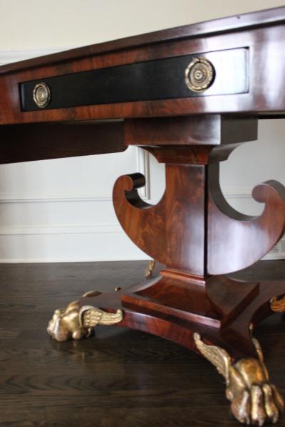 Baltic Neoclassical Partially Ebonized Mahogany Table