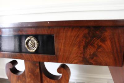 Baltic Neoclassical Partially Ebonized Mahogany Table