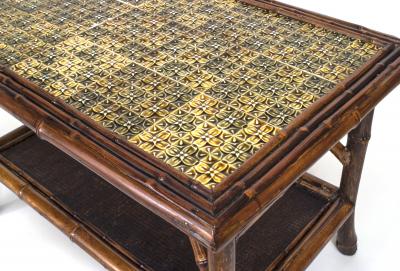 Bamboo English 19th Cent Rectangular Coffee Table