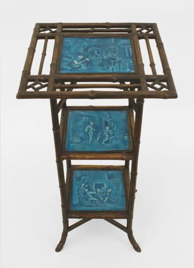 Bamboo English Victorian end table