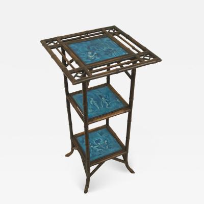 Bamboo English Victorian end table