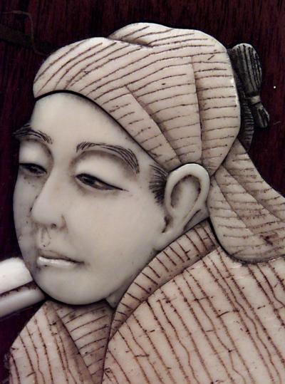 Bamboo English Victorian single glass door armoire cabinet